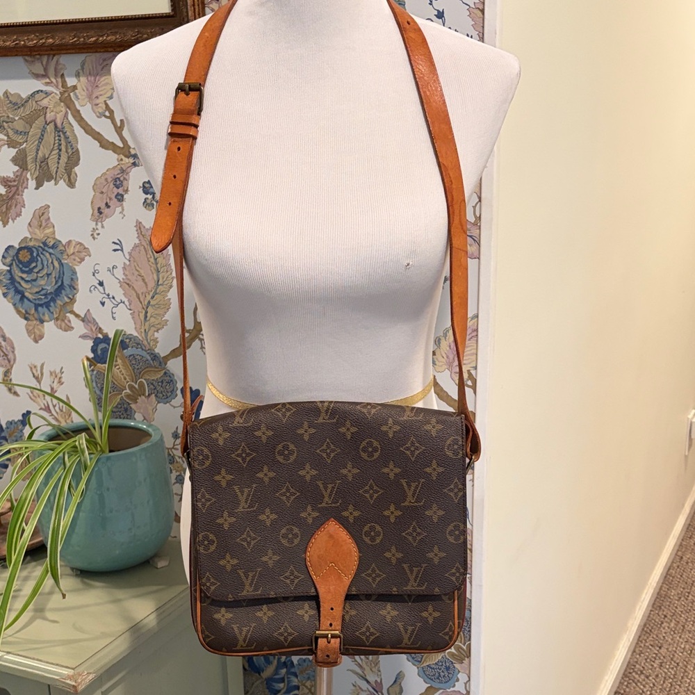 Louis Vuitton Vintage Cartouchiere GM Monogram Crossbody Bag